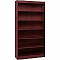 Lorell® Veneer Modular Shelving Bookcase, 6-Shelf, 84"H x 36"W x 12"D, Mahogany
