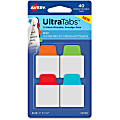 Avery® UltraTabs Repositionable Mini Tabs - 1.50" Tab Height x 1" Tab Width - Removable - Assorted Tab(s) - 40 / Pack