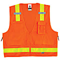 Ergodyne GloWear® Safety Vest, Hi-Gloss Surveyor's 8250ZHG, Type R Class 2, 2X/3X, Orange