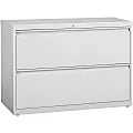 Lorell® Fortress 42"W x 18-5/8"D Lateral 2-Drawer File Cabinet, Light Gray 1 thumbnail image