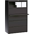 Lorell® 36"W x 18-5/8"D Lateral 5-Drawer File Cabinet, Charcoal 1 thumbnail image