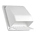 Lambro 6-In. Plastic Wall Exhaust or Air Intake Vent with Hinged Screen and Removable Damper, White, 351W - 351W 1 thumbnail image