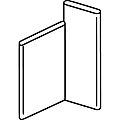 HON® Simplicity® II Variable-Height Connecting Hardware, Right 2-Way Connector 1 thumbnail image