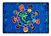 Carpets for Kids® Premium Collection Give the Planet a Hug Rug, 8' x 12', Blue 1 thumbnail image