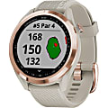 Garmin Approach S42 Smart Watch - Rose Gold - Light Sand Band - Metal, Glass Bezel, Lens - Silicone Band - 0100257212 1 thumbnail image