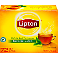 Lipton® Tea Bags, Decaffeinated, Box Of 72