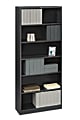 HON® Brigade® Steel Modular Shelving Bookcase, 6 Shelves, 81"H x 34-1/2"W x 12-5/8"D, Charcoal