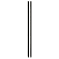 Honey-Can-Do Steel Shelving Support Poles, 72" x 1", Black, Pack Of 2
