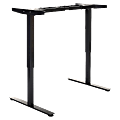 Lorell® Quadro Electric Sit-To-Stand Desk Two-Tier Base, Black