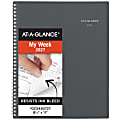 AT-A-GLANCE® DayMinder® 2027 Weekly Monthly Planner, Gray, Large, 8 1/2" x 11" 1 thumbnail image