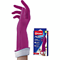 O-Cedar Playtex Living Gloves - Chemical, Bacteria Protection - Medium Size - Latex, Neoprene, Nitrile - Pink - Anti-microbial, Reusable, Durable, Comfortable, Odor Resistant, Textured Palm, Textured Fingertip - For Household, Cleaning - 2 / Pair