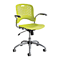 Safco® Sassy® Mid-Back Chair, Grass Green/Silver