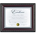 Dax Burns Group Gold Accent World Class Document Frame - 11" x 8.50" Frame Size - Rectangle - Desktop - Vertical, Horizontal - 1 Each - Walnut, Gold, Taupe 1 thumbnail image