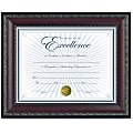 Dax Burns Group Gold Accent World Class Document Frame - 11" x 8.50" Frame Size - Rectangle - Desktop - Vertical, Horizontal - 1 Each - Walnut, Gold, Taupe