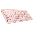 Logitech K380 Multi-device Bluetooth Keyboard - Wireless Connectivity - Bluetooth - 32.81 ft - English - Computer, Smartphone, Tablet, Notebook, Apple TV, iPad, iPhone - AAA Battery Size Supported - Rose 1 thumbnail image