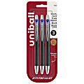 uni-ball® JetStream™ RT Retractable Ballpoint Pens, Bold Point, 1.0 mm, Black Barrel, Blue Ink, Pack Of 3