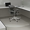 Deflecto SuperMat Checkered Workstation Chair Mat, 60" x 66", Clear