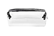 Office Depot® Brand Clear Tube Pencil Pouch, 7-1/4" x 2-3/4", Clear/Black