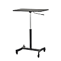 Victor® High Rise™ 31"W Mobile Adjustable Standing Desk Workstation, 44"H x 30-3/4"W x 22"D, Black