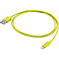 Incipio Lightning to USB Cable 1m Yellow - 3.28 ft Lightning/USB Data Transfer Cable for iPad, iPad Air, iPad mini, iPhone, iPod - First End: 1 x Lightning Male Proprietary Connector - Second End: 1 x Type A Male USB - Yellow