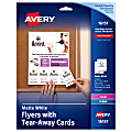Avery® Flyers With Tear-Away Note Cards, 8 1/2" x 11", White, Pack Of 120 Cards 1 thumbnail image