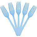 JAM PAPER Premium Utensils Party Pack, Plastic Forks, Light Blue, 48 Disposable Forks/Pack  1 thumbnail image