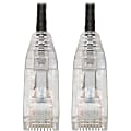 Tripp Lite Cat6 UTP Patch Cable (RJ45) - M/M, Gigabit, Snagless, Molded, Slim, Black, 8 in - First End: 1x R - N201S8NBK 1 thumbnail image