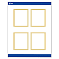 Avery® Print-To-The-Edge Labels With Sure Feed® Technology, S00-DHG-PRWMP10, Rectangle, 4" x 3-1/3", Matte White, Preprinted Multi-Lined Gold Border Design, Pack Of 40 1 thumbnail image