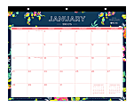 Day Designer For Blue Sky™ Monthly Tablet Calendar, 11" x 8 3/4", 50% Recycled, Peyton Navy, January To December 2018 (103630)