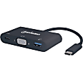 Manhattan USB-C To VGA 3-In-1 Docking Converter, 5/8”H x 1-3/4”W x 1-13/16”D, Black, ICI152044 1 thumbnail image