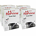 Heritage RePrime AccuFit 44-gal Can Liners - 44 gal Capacity - 37" Width x 50" Length - 0.90 mil (23 Micron) Thickness - Low Density - Black - Linear Low-Density Polyethylene (LLDPE) - 4/Carton - 50 Per Box - Garbage
