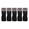 PNY Attache 3 USB 2.0 Flash Drives, 32GB, Black, Pack Of 5 Flash Drives 1 thumbnail image