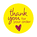 Thank You for Your Order Label Stickers Seals, 2-1/2" Circle,  Roll Of 250  1 thumbnail image