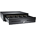 APG Cash Drawer Vasario 1616 Cash Drawer - 5 Bill x 8 Coin - Dual Media Slot, Painted Front - Black - Serial Port - 4.3" H x 16.2" W x 16.3" D 1 thumbnail image