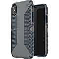 Speck Presidio Grip Case - For Apple iPhone X, iPhone Xs - Graphite Gray, Charcoal Gray - Impact Absorbing, Shock Resistant, Drop Resistant, Scratch Resistant, Shatter Resistant, Anti-slip, Temperature Resistant, Chemical Resistant, Crack Resistant