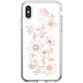 Speck Presidio Clear + Print Case - For Apple iPhone Xs, iPhone X - Embedded print - Fairytale Floral Peach Gold, Clear - Impact Absorbing, Shock Resistant, Scratch Resistant, Shatter Resistant, Drop Resistant, Temperature Resistant, Chemical Resistant