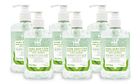 Highmark® Hand Sanitizer With Aloe, Floral Scent, 8 Oz, Green, Case Of 6 Bottles