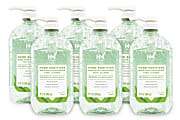 Highmark® Hand Sanitizer With Aloe, Floral Scent, 32 Oz, Green, Case Of 6 Bottles