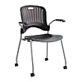 Safco® Sassy® Guest Chairs, Black/Silver, Set Of 2 1 thumbnail image