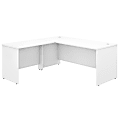 Bush Business Furniture Studio C 72"W L-Shaped Corner Desk With Return, White, Standard Delivery