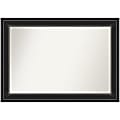 Amanti Art Non-Beveled Rectangle Framed Bathroom Wall Mirror, 29-1/2" x 41-1/2", Ridge Black 1 thumbnail image