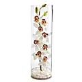 Nearly Natural Cymbidium Orchid 20”H Artificial Floral Arrangement With Tall Cylinder Vase, 20”H x 6”W x 6”D, White 1 thumbnail image