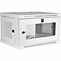 Tripp Lite SmartRack 6U Low-Profile Switch-Depth Wall-Mount Mini Rack Enclosure Clear Acrylic Window White - SRW6UWG 1 thumbnail image