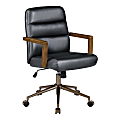 Office Star Henfield Faux Leather High-Back Executive Office Chair, Black 1 thumbnail image