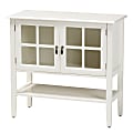 Baxton Studio Classic 2-Door Kitchen Storage Cabinet, 30"H x 32"W x 14"D, White 1 thumbnail image
