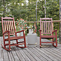Flash Furniture Winston All-Weather Rocking Chairs, Red, Set Of 2 Chairs 1 thumbnail image