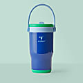 Base Brands Spill-Proof Tumbler With Handle, 14 Oz, Blue 1 thumbnail image