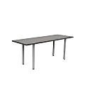 Safco® Jurni Multi-Purpose Post Leg Table With Glides, 29”H x 24”W x 72”D, Asian Night/Silver