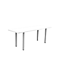 Safco® Jurni Multi-Purpose Post Leg Table With Glides, 29”H x 24”W x 72”D, Designer White/Silver