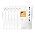 simplehuman Moisturizing Liquid Hand Soap, Mandarin Orange, 34 Oz, Carton Of 6 Pouches